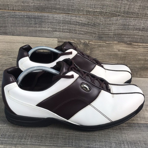 Callaway Shoes Callaway Mens 2 White Brown Soft Spike Golf Shoes M